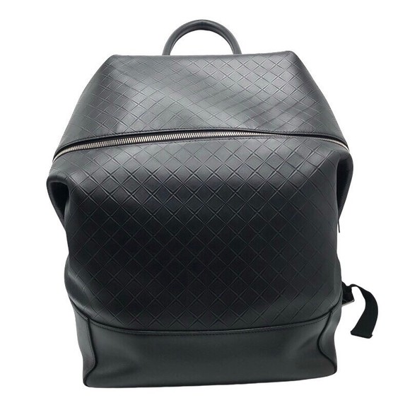 Bottega Veneta Intrecciato Backpack Black Leather - Picture 1 of 16